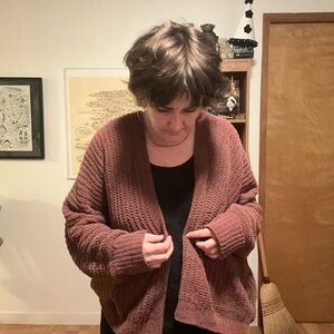 Cozy Knit Open-Front Cardigan Sweater